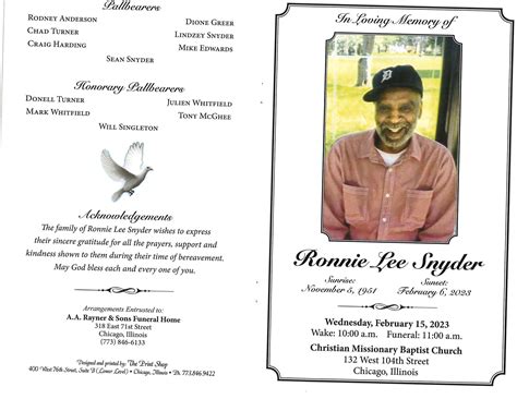 Ronnie L Snyder Obituary | AA Rayner and Sons Funeral Homes