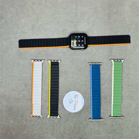 Duo - Color Silicone Magnetic Apple watch strap for 42 / 44 / 45 / 49 ...