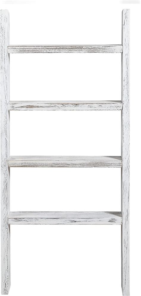 Buy NeuType 4-Tier 53 x 22 Blanket Ladder Leaning Bookshelf Ladder ...