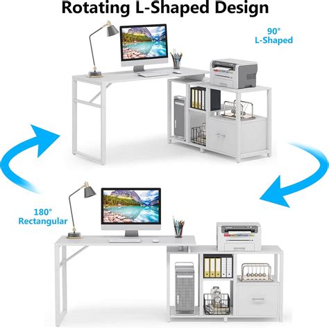Tribesigns L-Shaped Computer Desk with File Drawer, India | Ubuy