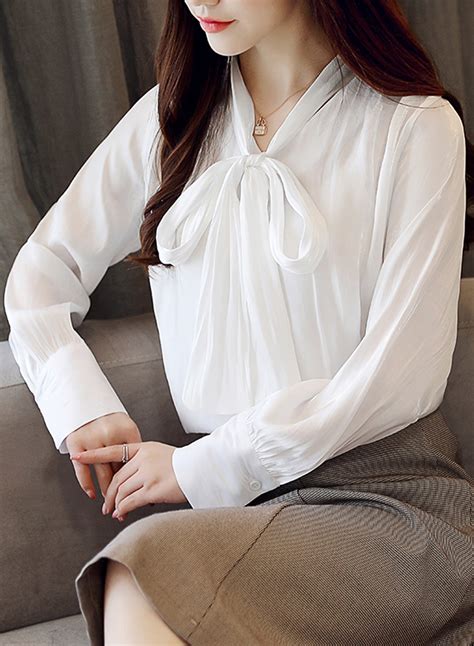 How To Wear White Chiffon Blouse at Charles Benavides blog