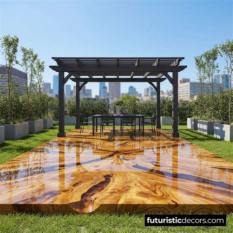 Epoxy Wood Slab Patio Flooring | A New Era of Outdoor Elegance