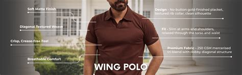 Wing Polo | Heavy Dobby Johnny collar Polo | No button polo
