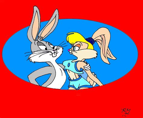 Bugs Bunny And Lola Bunny Kissing