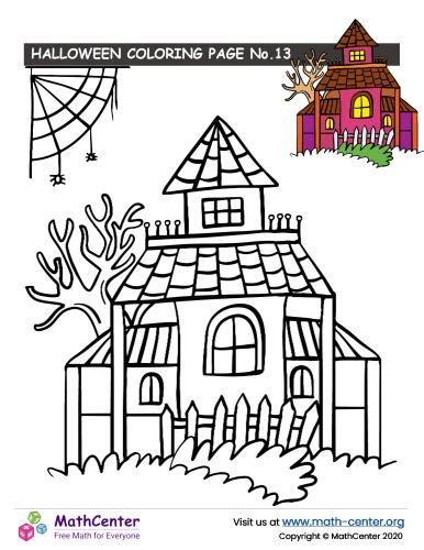 Halloween Coloring Page No.13 | Coloring Activities | Math Center