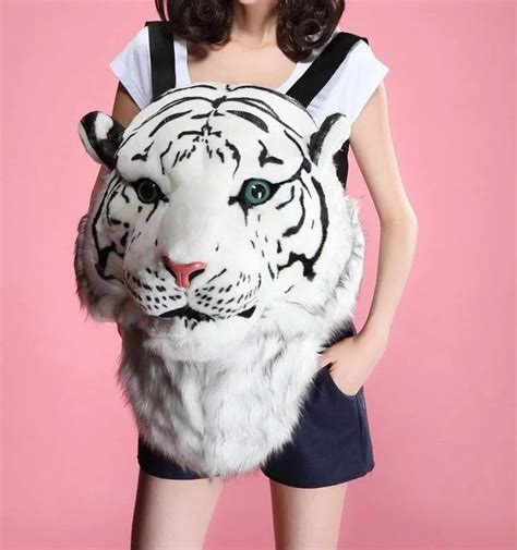 EMERGE 3D White Tiger head shaped backpack – Emergestores