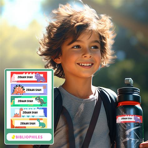 Dinosaur Customized Waterproof Labels – Bibliophiles