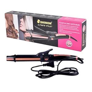 Shinon Sh-8775 3 In 1 Straightener,Curler & Crimper With Negative Ions ...