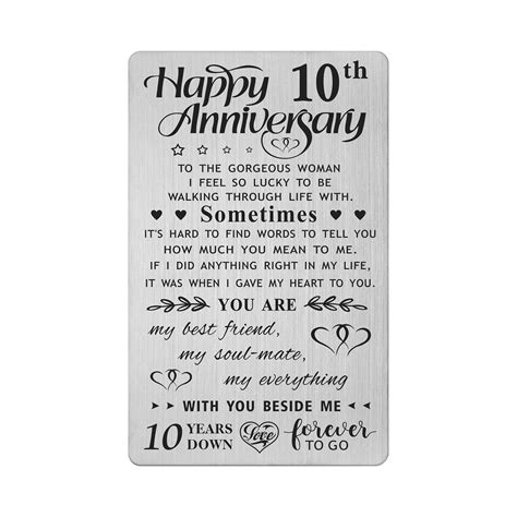 Buy FALOGI 10th Anniversary Card Gifts for Wife, Happy 10 Year ...