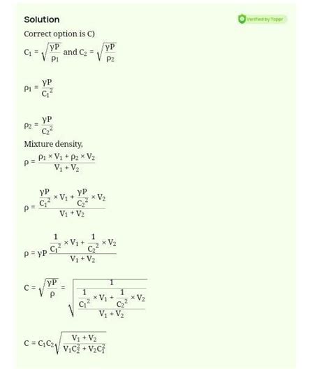 Two gases A and B, have densities in the ratio 4:1. Ratio between ...