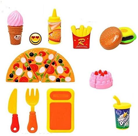 Buy VikriDA Plastic Fast Food Kitchen Restaurant Role Play Multicolor ...