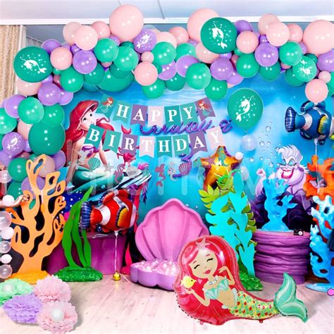 Buy Mermaid Birthday Decorations, Under the Sea Little Mermaid Party ...