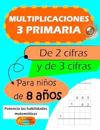 Multiplicaciones 3 Primaria: Para NIÑOS de 8 AÑOS (MULTIPLICACIONES de ...