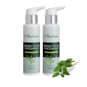 Aloerveda Neem Tulsi Face Wash for Fighting Acne & Pimples | 100ml Each ...