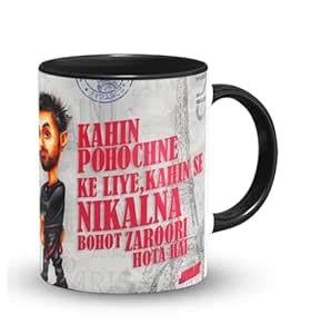 Buy The Desi Monk Yeh Jawaani Hai Deewani Printed Black Mug with Print ...
