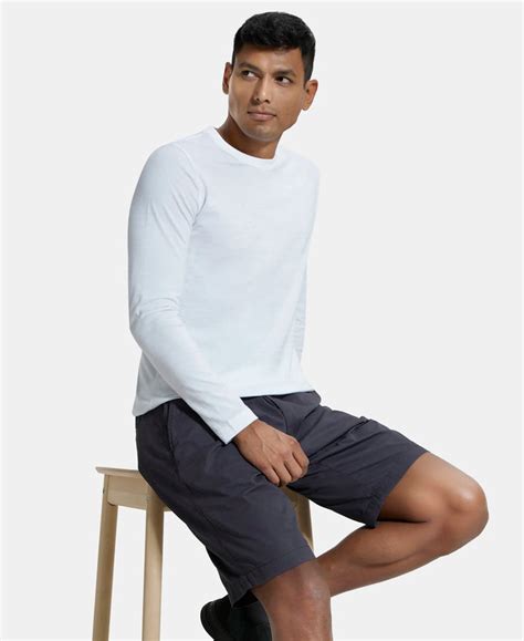Buy Super Combed Supima Cotton Solid Round Neck Full Sleeve T-Shirt ...
