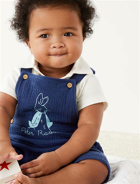 Buy 2pc Pure Cotton Peter Rabbit™ Outfit (0-3 Yrs) at Marks & Spencer