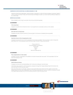 COIDA Accident Reporting Form - Blank Fillable Template | Fill Out ...