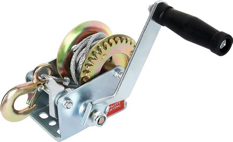 Buy 800lbs Capacity Heavy Duty Hand Winch with 26ft Steel Cable and ...