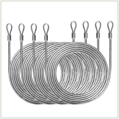 ColourTree 48 Feet (12ft x 4pc) PVC Coated Stainless Steel Metal Wire ...