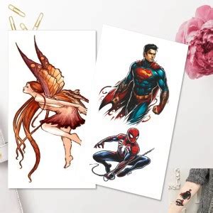 voorkoms Superman Temporary Tattoo Sticker For Male And Female Tattoo ...