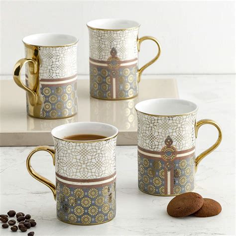 Home Centre Jodhpur-Goblin Printed Mugs - Set of 4, Multicolour ...