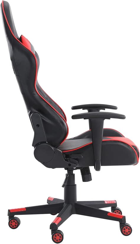 Buy Gaming Chair, Computer Chair with Headrest and Lumbar Support, PU ...