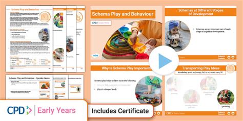 Schema's of Play and Behaviour in the Early Years | EYFS CPD