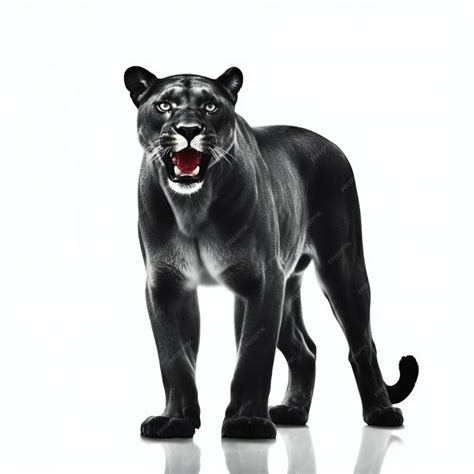 Premium Photo | Panther on a white background the panther is black