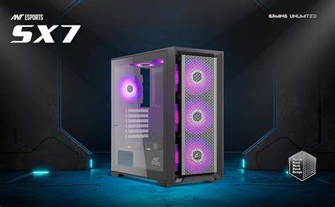 Amazon.in: Buy Ant Esports SX7 Mid- Tower Computer Case/Gaming Cabinet ...