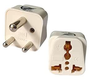 Vadda Bai (Set of 2) Type D 3 Pin Travel Adapter Usable with Convert ...
