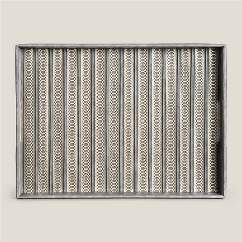 Lexus Grey & Dull Gold Placing Serving Tray – Address Home
