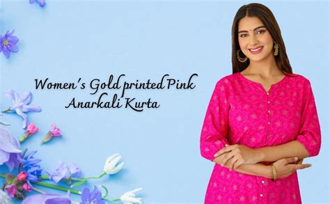 Buy Yash Gallery Women's Floral Gold Printed Anarkali Diwali Kurta ...