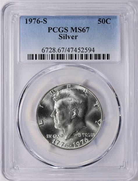1976-S Kennedy Half Dollar Silver PCGS MS-67 (Item 1429306 ...