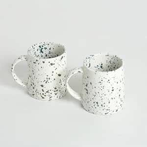 Buy KIE White Speckle Dotted Handcrafted Mug Perfect to Gift Dishwasher ...