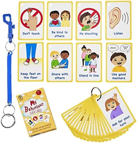 Buy My Behaviour Cards 27 Flash Cards for Visual aid Special Ed, Speech ...