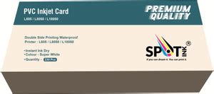 spotink White Blank PVC ID Cards for Inkjet Printers- Pack of 230 cards ...