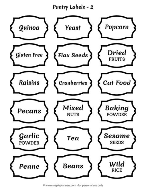 Image result for Pantry Labels