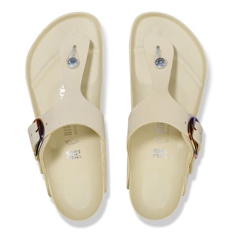 Gizeh Big Buckle Nubuck Leather Ecru | BIRKENSTOCK