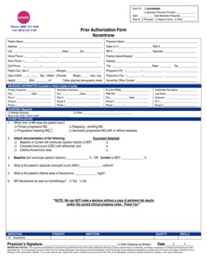 Fillable Online Prior Authorization Form Fax Email Print - pdfFiller