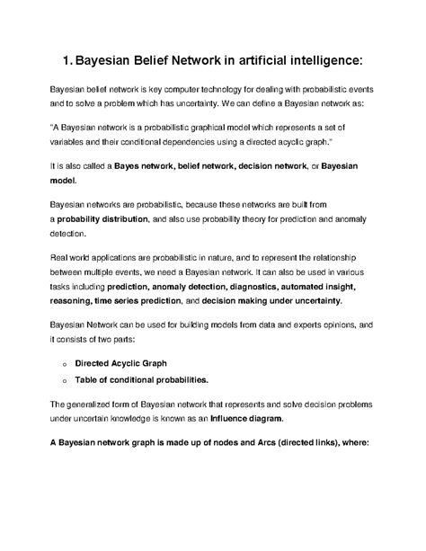 AIML UNIT 2 - AIML NOTES - 1. Bayesian Belief Network in artificial ...