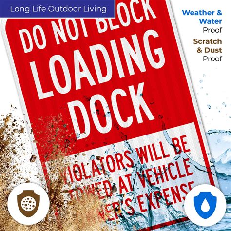 Buy Do Not Block Loading Dock Sign, 12x18 Inches, 3M EGP Reflective ...