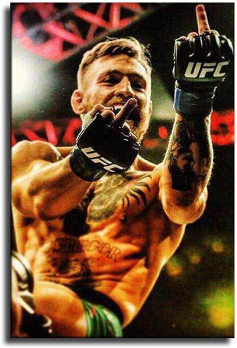 Buy Conor McGregor Middle Finger Poster Canvas Art Poster and Wall Art ...