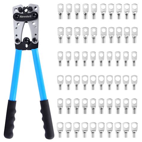 Buy Newdeli Battery Cable Lug Crimping Tool 10-1/0 AWG with 60Pcs ...