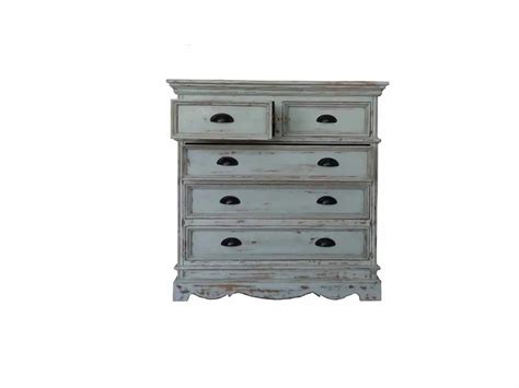 Mango Wood Storage Cabinet Callao Chest of 5 Drawers Furniture for Liv ...