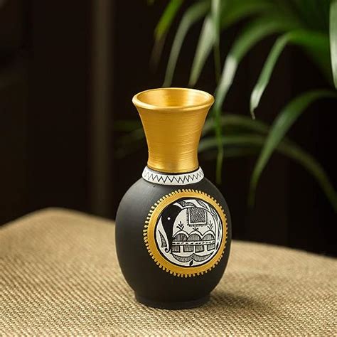 Buy ExclusiveLane 'Urn Shaped' Madhubani Hand-Painting Decorative ...