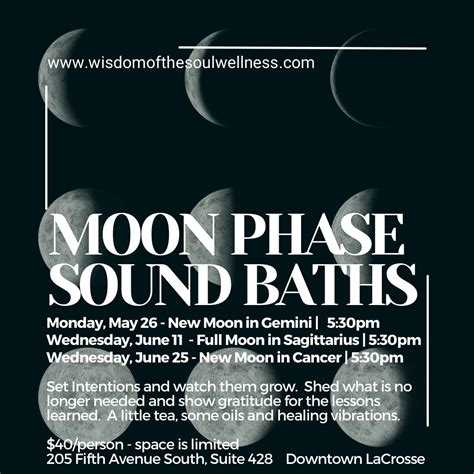 Moon Phase Sound Baths, 205 Fifth Avenue, South, Suite 428, La Crosse ...