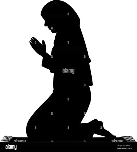 Silhouette Of Woman Praying