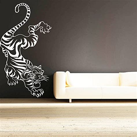 Decor Kafe 'Tiger' Wall Sticker (PVC Vinyl Film, 91 cm x 40 cm, White ...
