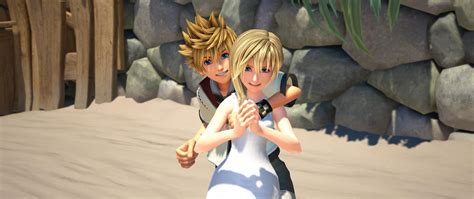 Kingdom Hearts 3 Roxas And Namine Kiss